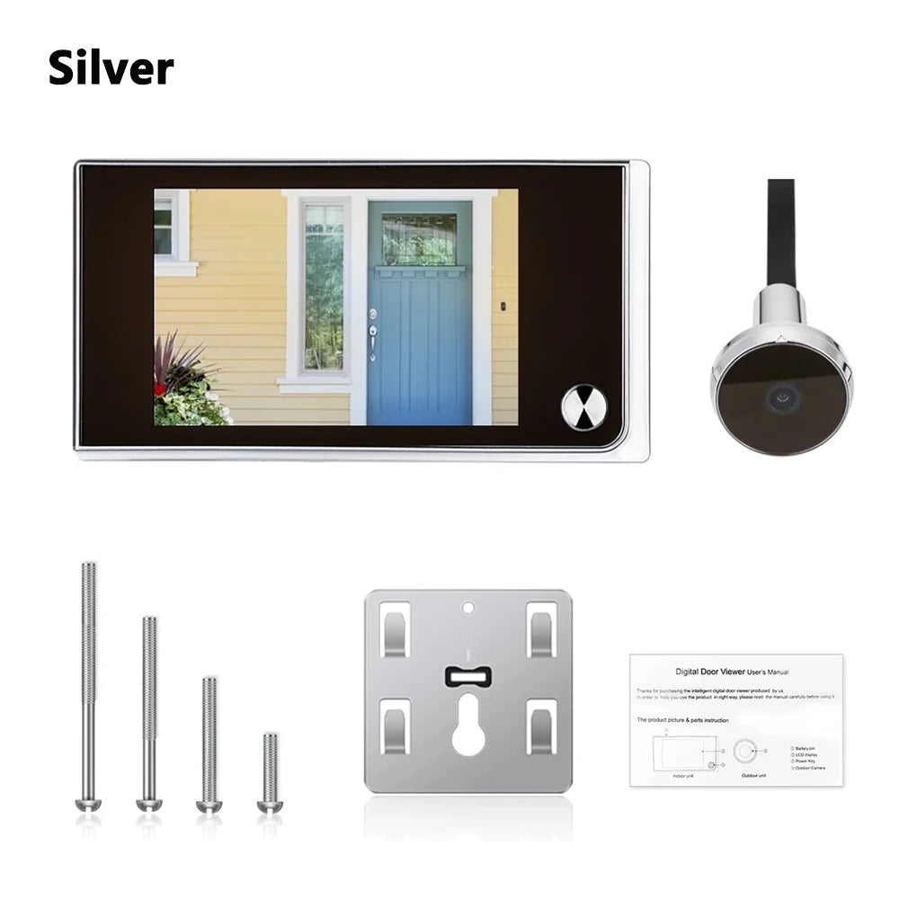 Awapow 3.5 Inch Doorbell Peephole Viewer Digital Door Camera 120° LCD 2 Million HD Pixels Cat Eye Door Bell Outdoor Monitor