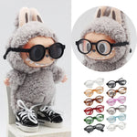 Labubu 6.5cm Transparent Plastic Glasses for 1/8 1/6 1/3 1/4 BJD for Labubu MSD SD Plush for EXO Doll Sunglasses