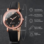 Fashion Arabic Dial Women's Watch Casual Leather Band Analog Quartz Watches