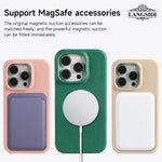for Magsafe Case for iPhone 17 15 16 Pro Max Air 16Pro Natural Cowhide Lychee Leather Magnetic Protector Luxury Phone Back Cover