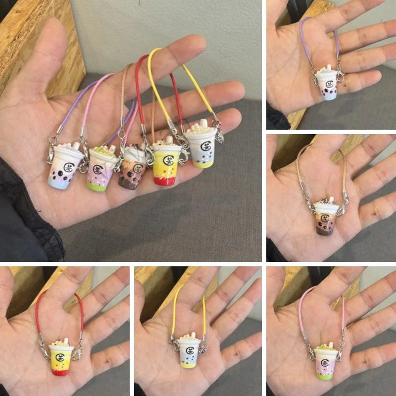 Doll house dollhouse mini simulation milk tea cup For Ropa labubu doll accessories miniature scene pendant