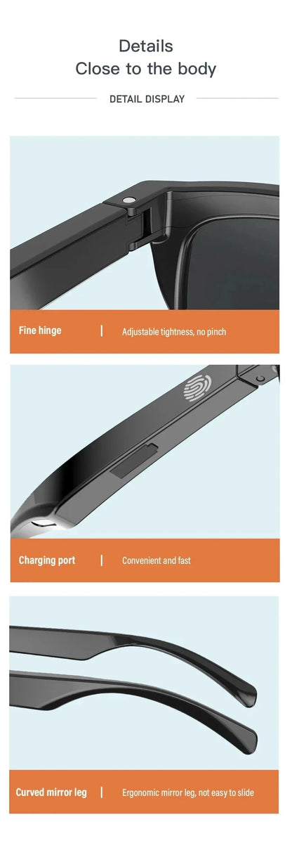 Lunettes de soleil connectées Xiaomi MIJIA – Bluetooth, audio, protection UV, étanches