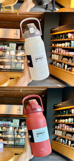 1.3L/1.7L Large Capacity Thermo Bottle Outdoor Mug Stainless Steel Thermos Water Bottle Portable Vaccum Flask Cold And Hot Tumbl