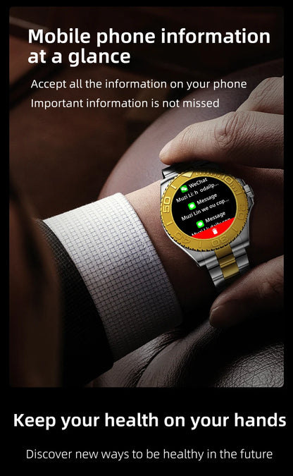 Aiweile AW46 Smartwatch Smart Watch Man 1.32 Inch HD AMOLED Screen Sports Modes Bluetooth Call for Android Yacht Range Master