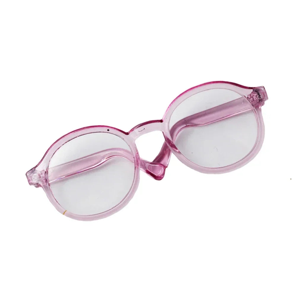 Labubu 6.5cm Transparent Plastic Glasses for 1/8 1/6 1/3 1/4 BJD for Labubu MSD SD Plush for EXO Doll Sunglasses