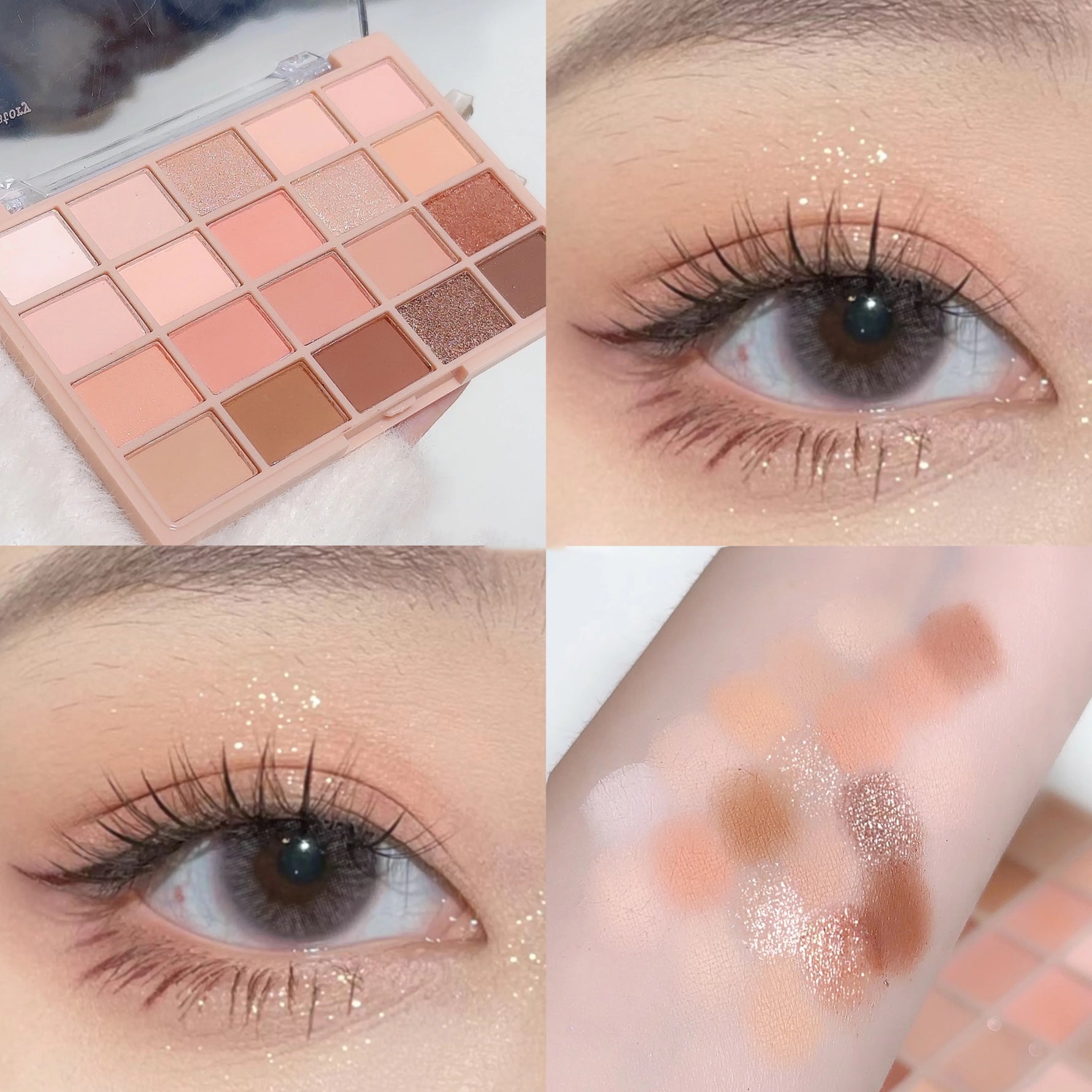 20-color eye shadow tray, cigarette powder, rose tray, warm and warm, and the atmosphere is tender and the powder is not flying