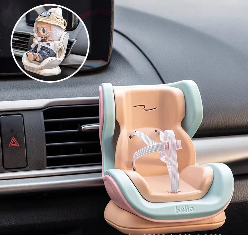 Doll Accessory For Labubu Plush Doll Car Accessory Compatible Car Air Conditioning Vent Cute Car Decoration Hanging Ornament