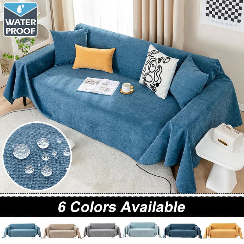 Waterproof Sofa Blanket Multipurpose Solid Color Blankets Dust-proof Fabric All-weather Anti-scratch Pet Home Living Room Decor