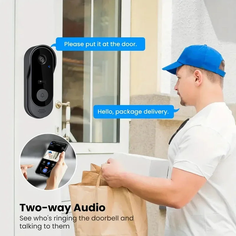 Tuya Doorbell With Camera Wireless Bundle Video Doorbell WIFI HD Outdoor Phone Door Bell Camera Security Video Intercom IR