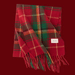 Christmas Red Scarf For Women Imitation Cashmere Plaid Printed Plush Scarf Trend Premium Warm Shawl Tassel Scarves