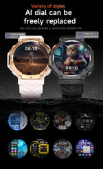 2025 New T-Rex 3 Ultra GPS Men SmartWatch 10ATM Waterproof Built-in Dual-band GNSS Compass Military Sport Flashlight Smart Watch