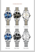 POEDAGAR Fashion Ladies Watch Waterproof Luminous Date Week Watch for Woman High Quality Stainless Steel Women's Quartz Watches