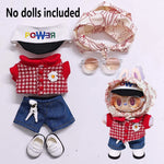 For Labubu Selects 15cm / 17cm Red GD Clothes, Jeans Set, Labubu Universal Clothing