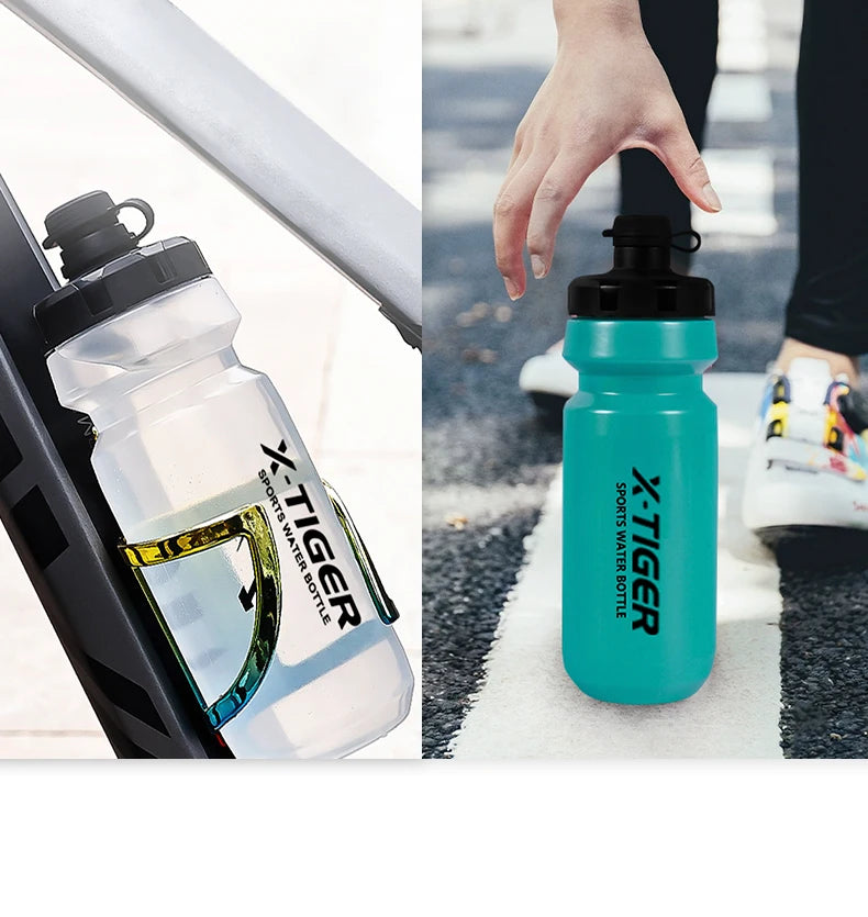 X-TIGER MTB Road Cycling Water Bottle 650ML Leak-proof Bicycle Squeeze Water Bottle for Long-distance Cycling Outdoor Sports Por