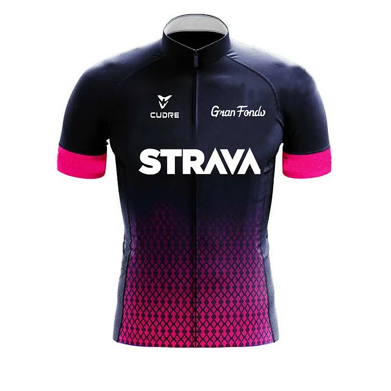 Strava Men's Cycling Set – Jersey & Bib Shorts, Quick-Dry & Breathable