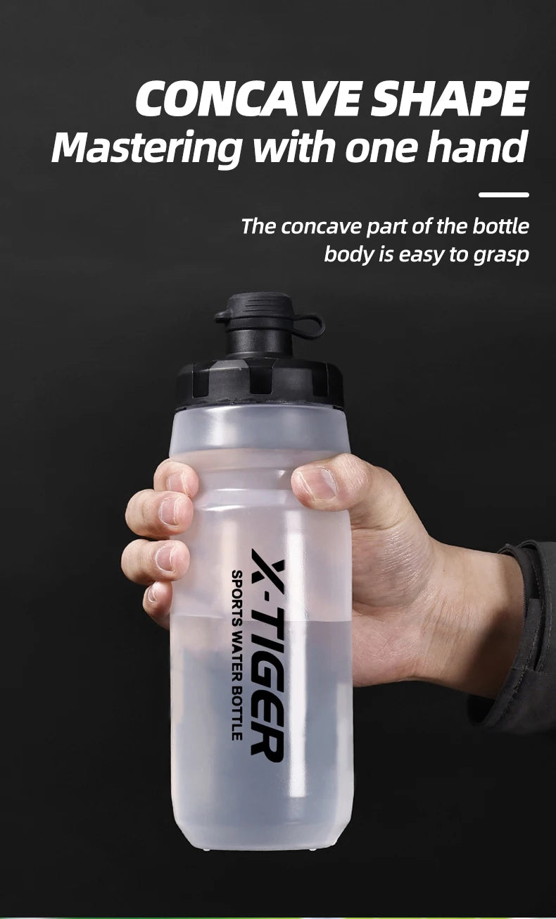 X-TIGER MTB Road Cycling Water Bottle 650ML Leak-proof Bicycle Squeeze Water Bottle for Long-distance Cycling Outdoor Sports Por