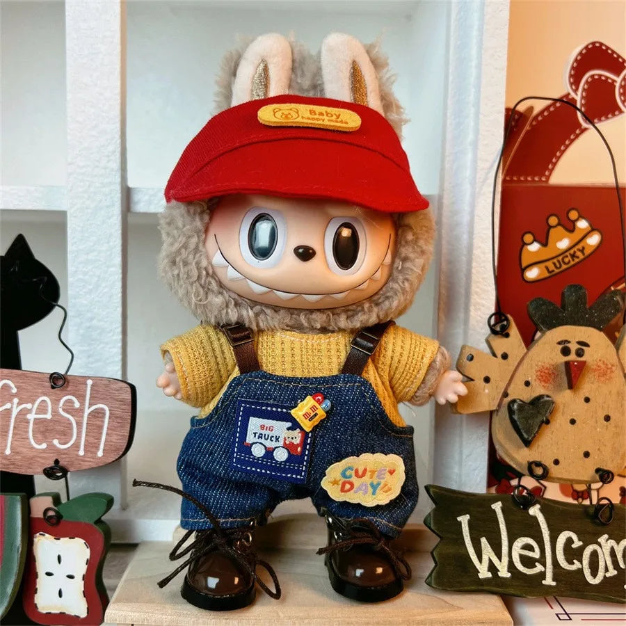 【No Shoes】For 15cm Labubu Stylish Outfit Clothes Sports & Leisure Suit  Labubu Outfit Accessories Labubu Ropa