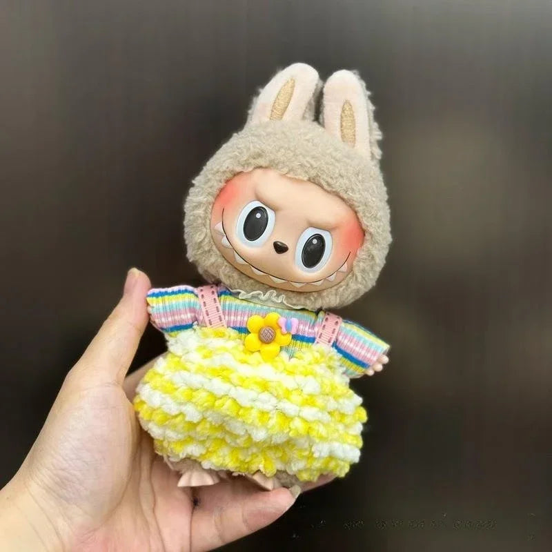 Mini Plush Doll'S Clothes Outfit Accessories For Korea Kpop Exo 15-17cm Labubu Idol Overalls set Clothing Gift