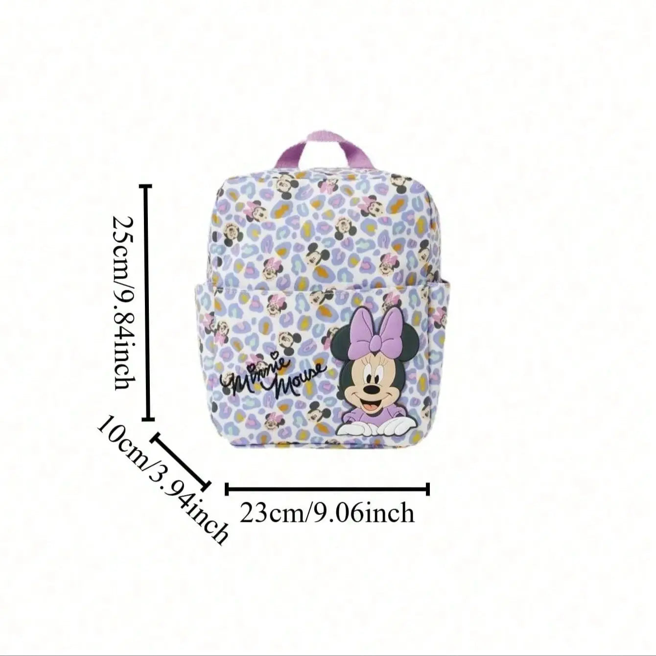 Disney Cute Mickey and Minnie Children's Backpack Girls Cartoon Print Large Capacity Book Storage Kindergarten Baby School Bag