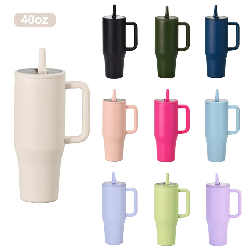 40 Oz Vacuum Flask Cup Thermos water Bottle Thermal Mug Large Capacity Stainless Steel Cold and Hot Tumbler Travel Car coffee