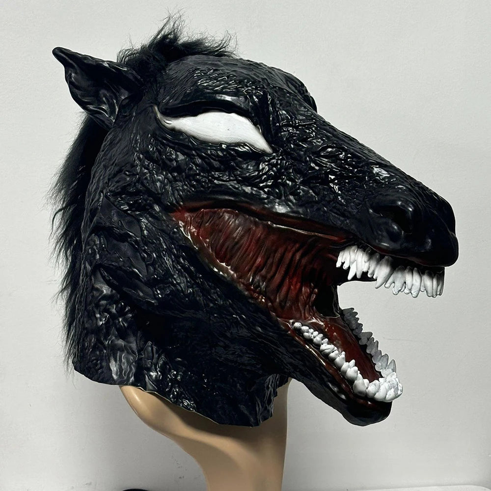 New Superhero Venom 3 Long Tongue Mask Cosplay Latex Masks Horror Party Helmet Props Supplies Novelty Masks Christmas Halloween