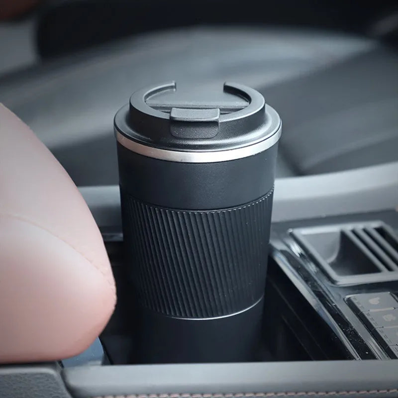 380ml/510ml Double Stainless Steel 304 Coffee Thermos Mug Leak-Proof Non-Slip Car Vacuum Flask Travel Thermal Cup Water Bottle