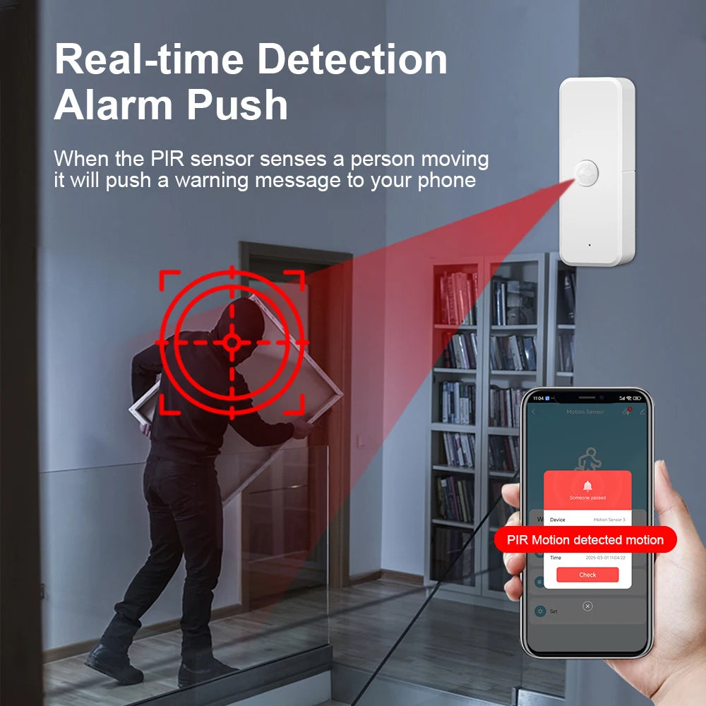Tuya WiFi/Zigbee PIR Motion Sensor Smart Home Human Body Infrared Detector Security Smart Life Works With Alexa Google Home