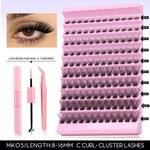DIY Lash Extension Kit Individual Eyelash Extension Kit Cluster Lashes Kit Lash Glue Remover for Eyelash Extensions Makeup
