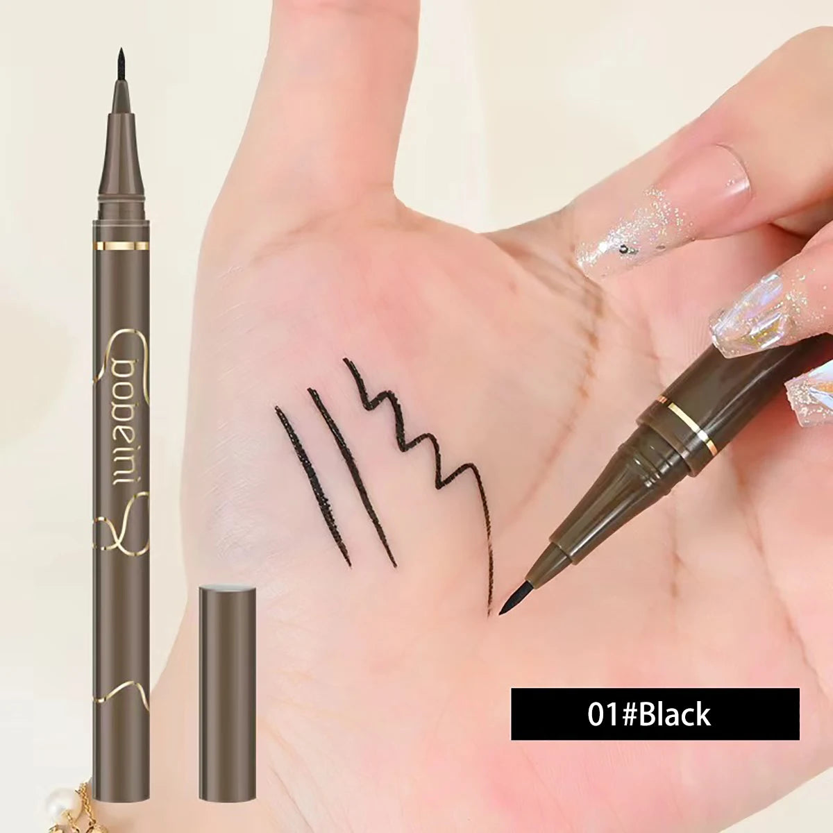 Ultra-Fine Waterproof Liquid Eyeliner – Smudge-Proof, Long-Lasting, Fast-Drying, Easy to Use, Bold Eye Definition for Daily Make