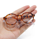 Labubu 6.5cm Transparent Plastic Glasses for 1/8 1/6 1/3 1/4 BJD for Labubu MSD SD Plush for EXO Doll Sunglasses