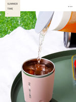 300ml Thermos Cup Men's and Women's Exquisite Portable Cup 304 Stainless Steel Simple Water Cup Office and Home Milk Coffee Cup