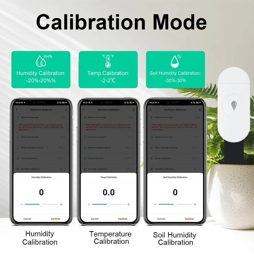 Tuya Zigbee Temperature Humidity Moisture Detector Smart Soil Tester Moisture Sensor Real Time Monitor Support Home Assistant Z2