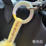 2Pcs/Lot Labubu Anti Drop Buckle Silicone Rope Keychain Protection Ring Colorful Winding Fixed Anti Drop
