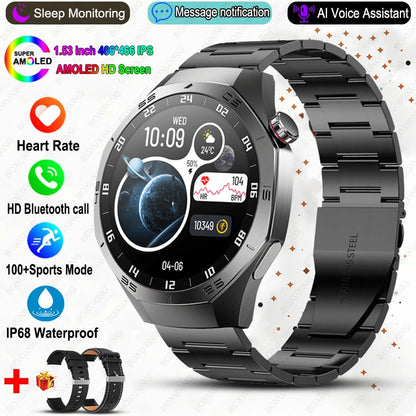 For HUAWEI GT5 Pro Smartwatch Men 360*360 HD AMOLED Screen GPS Motion Track Heart Rate Bluetooth Call IP68 Waterproof Smartwatch