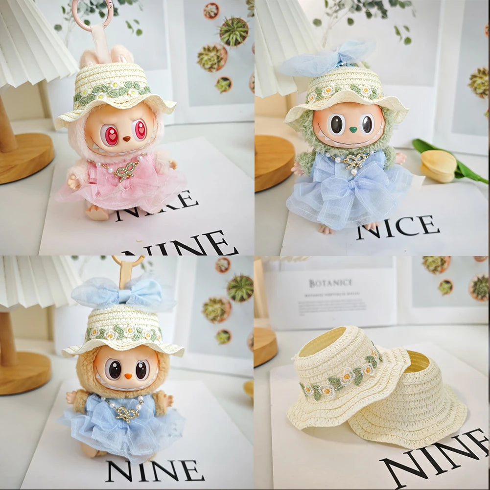 For 17cm Labubu V2 V1 Purple Dress Doll Clothes Outfit Accessories Idol Doll Clothing for Kid Gift Labubu Ropa