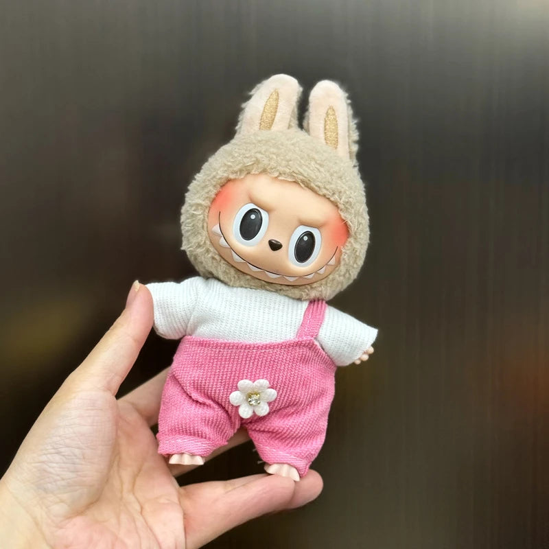 Mini Doll'S Clothes Outfit Accessories For Korea Kpop Exo 15-17cm Labubu Idol V1 V2 Overalls set Clothing Gift