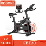 ROBORE CBE20 Stationary Exercise Bike, 136kg Capacity, Silent Belt Drive, Comfort Seat & iPad/Bottle Holders