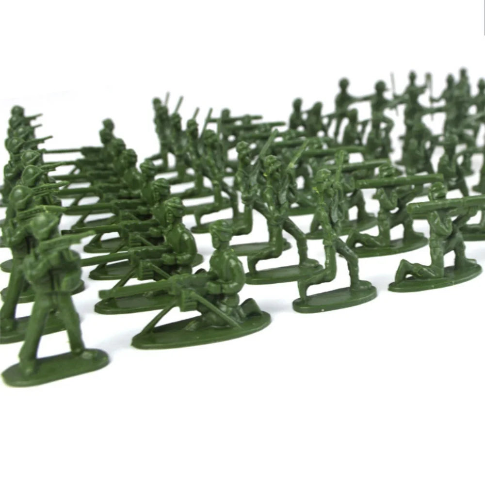 100Pcs Military Playset Plastic Toy Soldiers Mini Warrior Elite Force Action Figure Toys for Children Playing Gift