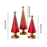 Table Christmas Tree 3 Pieces Christmas Sculpture Indoor Resin Star Tree Figurine For Home Room Winter Party Decorations Table