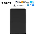 Manhot Matter WiFi Smart Wall Light Switch 1 2 3 4 Gangs with Neutral Wire Push  Physical Light Switches work with Homekit App