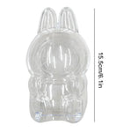 Transparent Macaron Doll Case For Labubu - Popmart Bubble Mart Storage Box, Dustproof Cover for Elf, Christmas New Year Gift