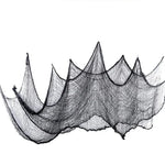 76x183cm Halloween Decorations Black Creepy Gauze Cloth Window Table Door Net Spooky Fancy Dress Party Haunted House Wall Decor