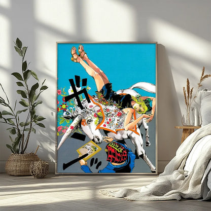 Anime JOJO Bizarre Adventure Retro Poster Canvas Wall Art Printing Waterproof Home Living Bed Room Bar Hallway Aesthetic Decor