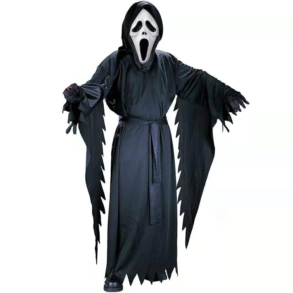 Halloween Scream Ghost Eva Horror Mask Cosplay Party Ball EVA Mask Suit Props Death God Costume Festival Celebration Costume