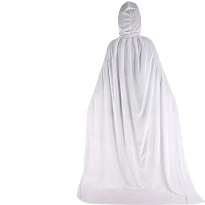 Hood Cloak Cosplay Medieval Long Cape Halloween Party Women Men Adult Long Mage Witchcraft Wicca Robe Conceal Gown Reenactment
