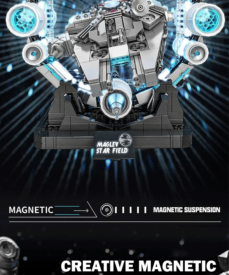 1515Pcs MOC Planet Series Building Blocks Set Technical Hovering Large Sword Model Battle Starship Bricks Toys for Children Gift