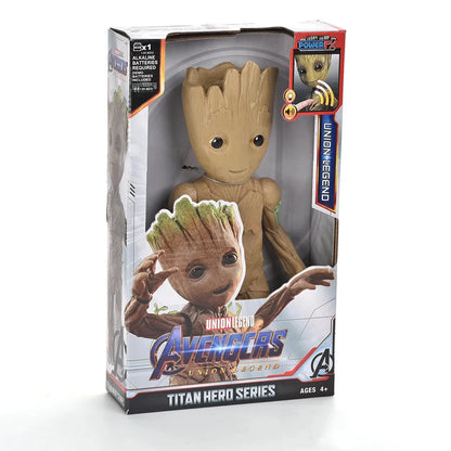 Action Toy 30cm Marvel Avengers Toy Thanos Hulk Spiderman Iron Man Captain America Thor Black Panther With Sound And Light