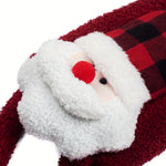 Women's Christmas Scarf Plush Warm Soft Extra-Long Snowman Santa Claus Reindeer-Patterned Scarves Winter Fashion Shawls