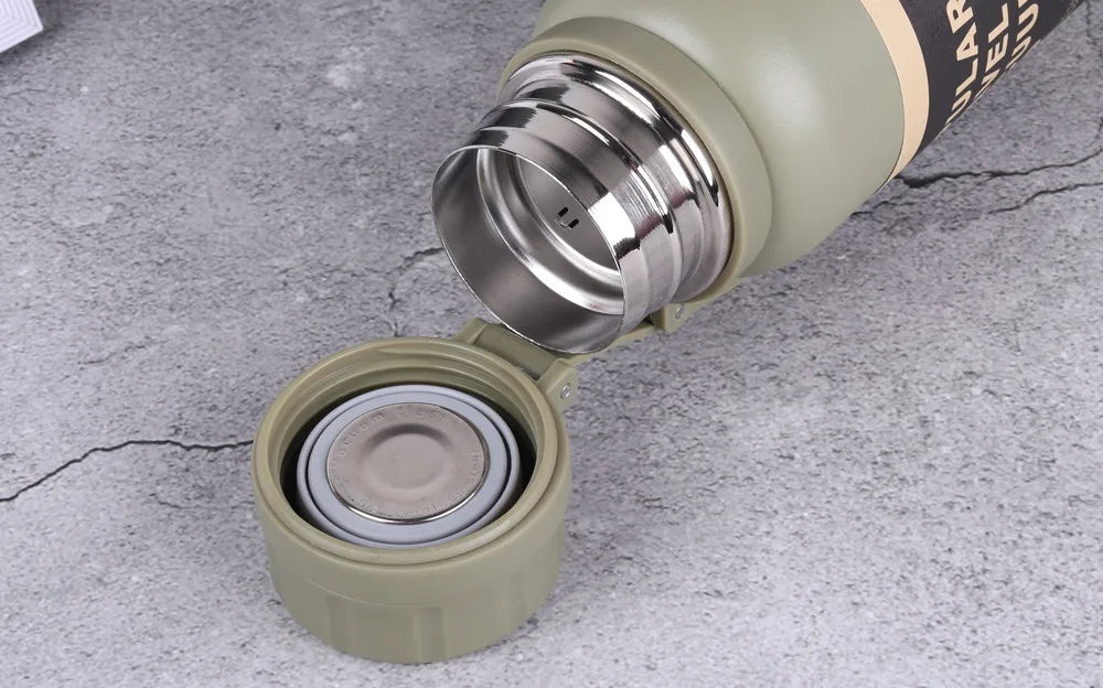 650ML 850ML 1100ML Thermos Double Stainless Steel Sport Vacuum Flask Outdoor Climbing Fitness Thermal Bottle Tea Insulation Cup