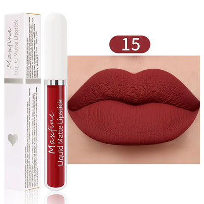 Liquid Lipstick Durable Waterproof Non Smudging Lip Glaze Lip Gloss Matte Lipstick Non Peeling Ladies' Makeup